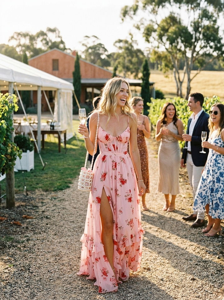 Women’s Floral Dress Maxi | Wedding Guest Formal