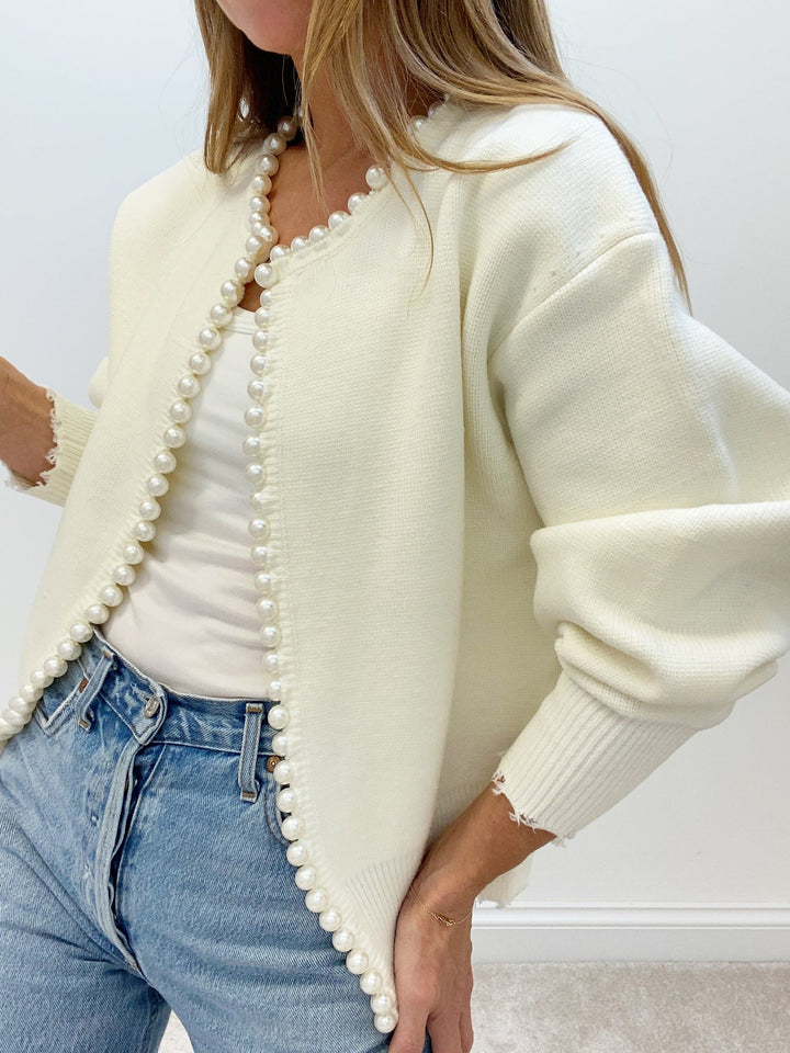Abibatou | Women's Knit Cardigan | Round Neck Open Front