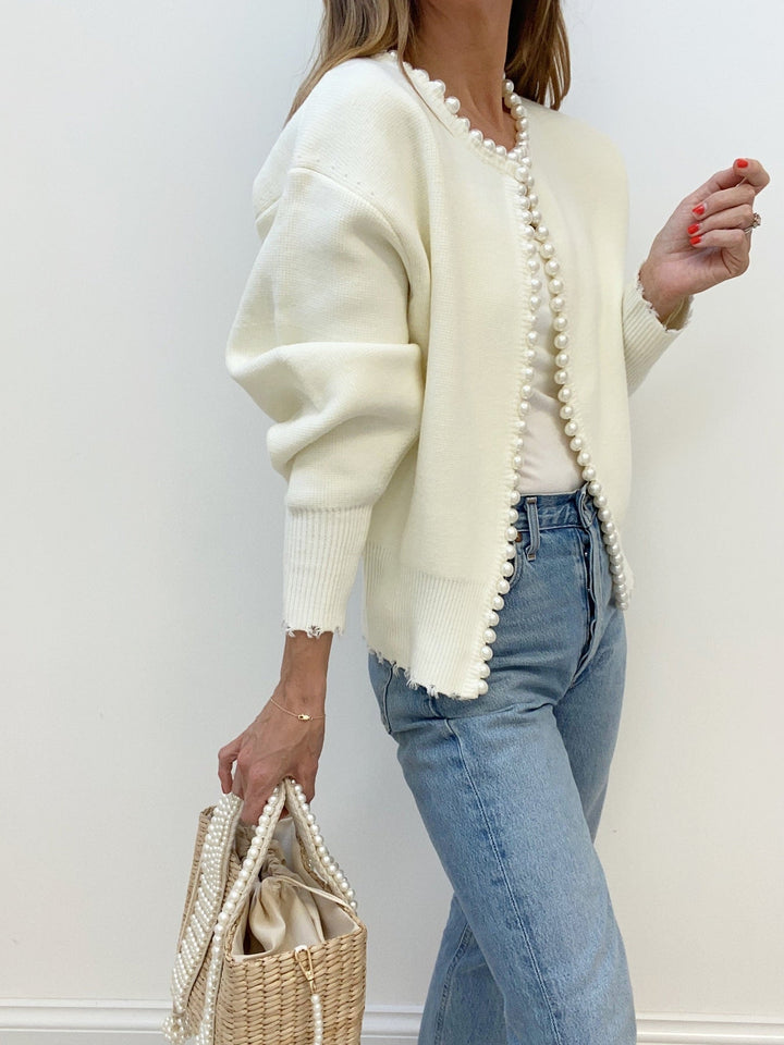 Abibatou | Women's Knit Cardigan | Round Neck Open Front