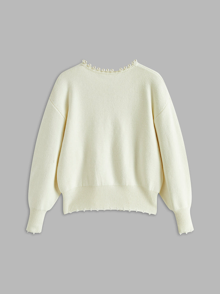 Abibatou | Women's Knit Cardigan | Round Neck Open Front