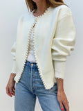 Abibatou | Women's Knit Cardigan | Round Neck Open Front