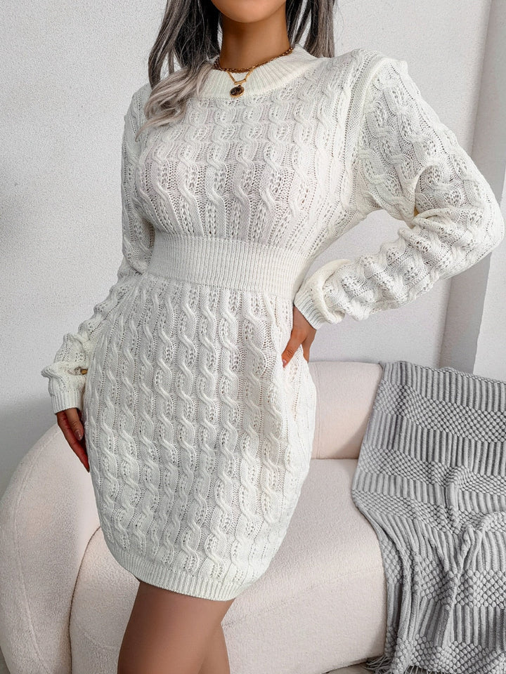 Eurynome | Knit Mini Dress Long Sleeve | Elegant