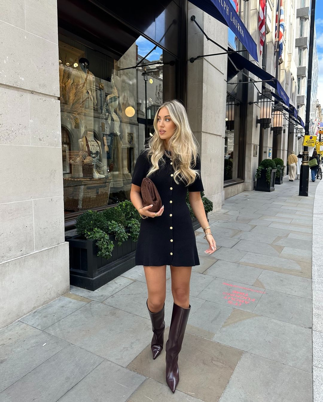 Women's Knit Dress Mini Button Down Detail | Short Sleeve
