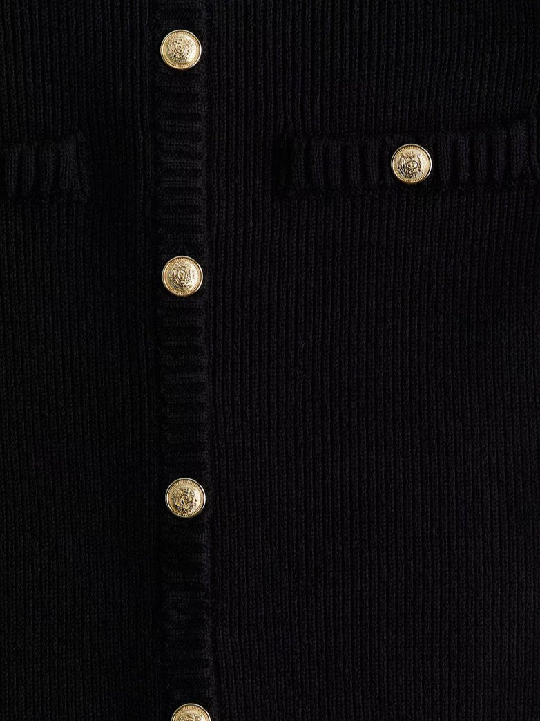 Women's Knit Dress Mini Button Down Detail | Short Sleeve