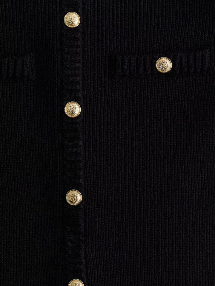 Women's Knit Dress Mini Button Down Detail | Short Sleeve