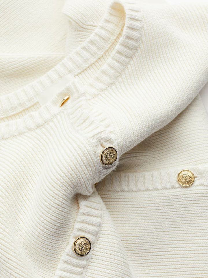 Women's Knit Dress Mini Button Down Detail | Short Sleeve