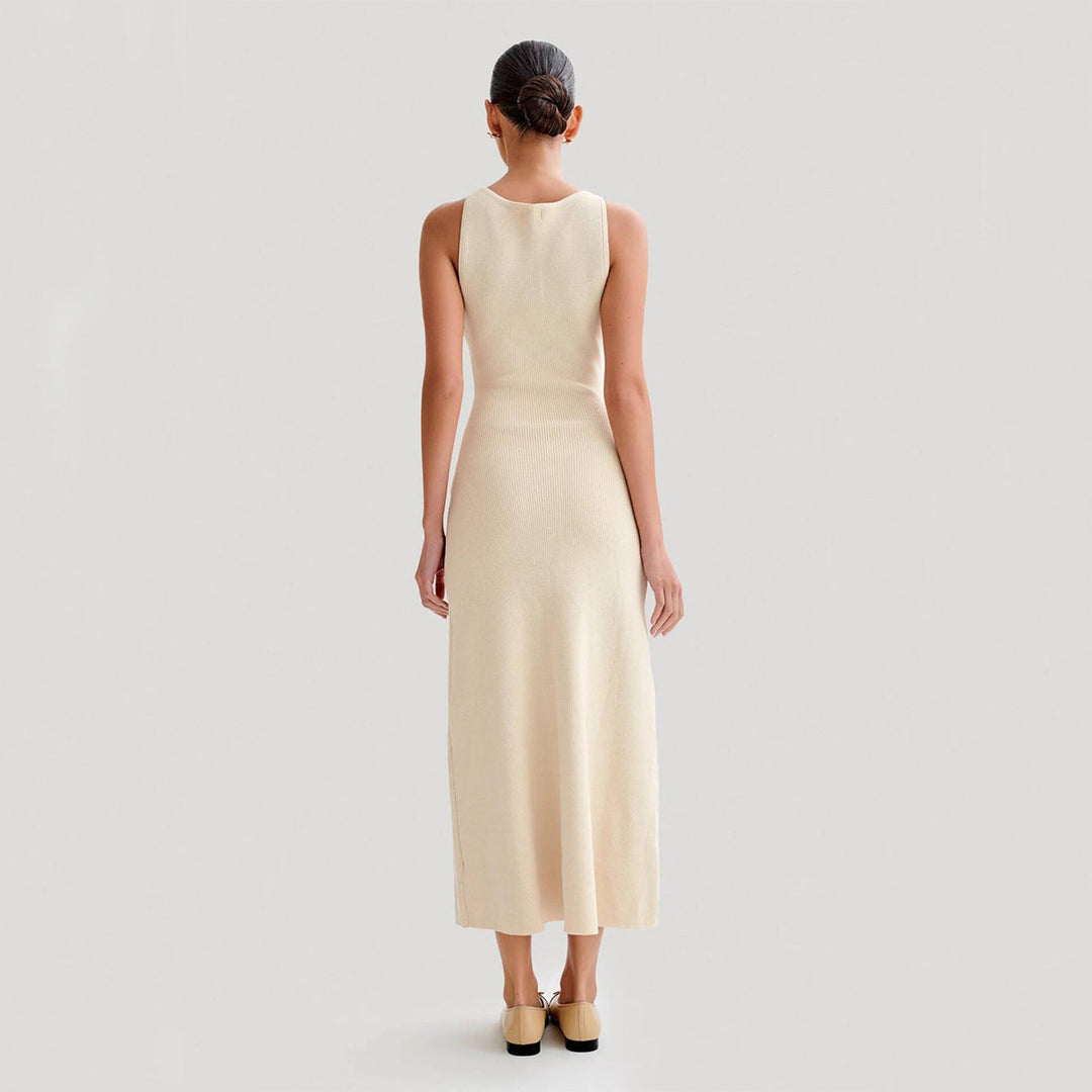 Women's Knit Dress Sleeveless Button Front | Semi Formal