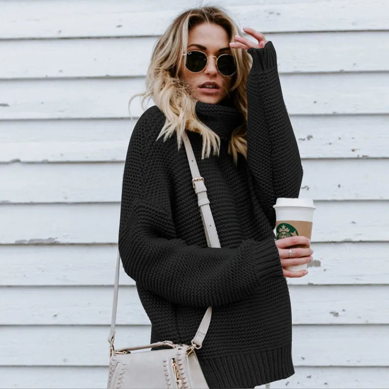 Niobe | Women's Knit Sweater Vest | Turtleneck Long