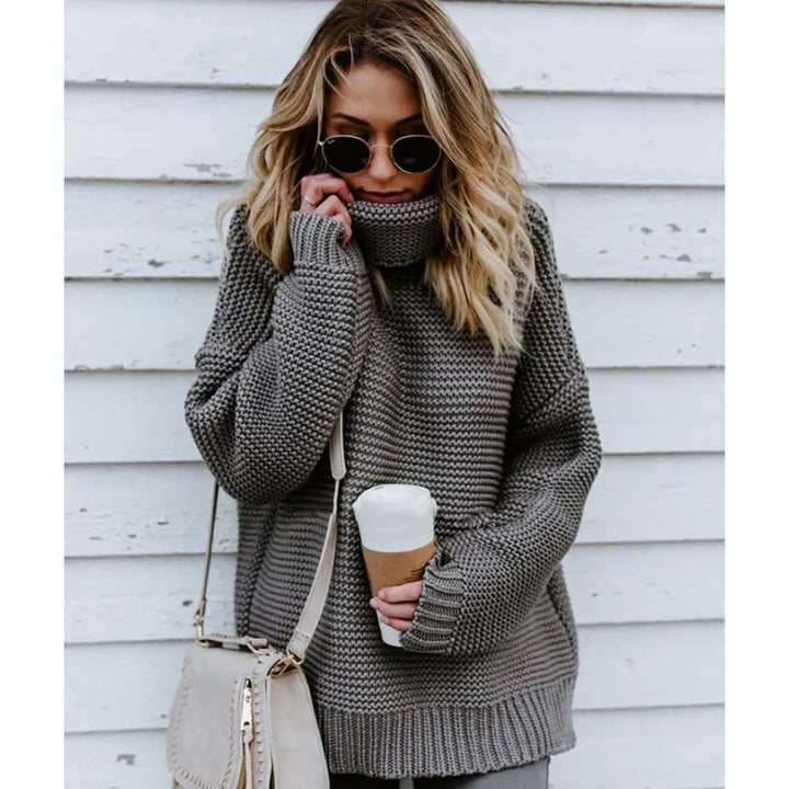 Niobe | Women's Knit Sweater Vest | Turtleneck Long