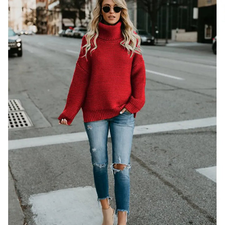 Niobe | Women's Knit Sweater Vest | Turtleneck Long