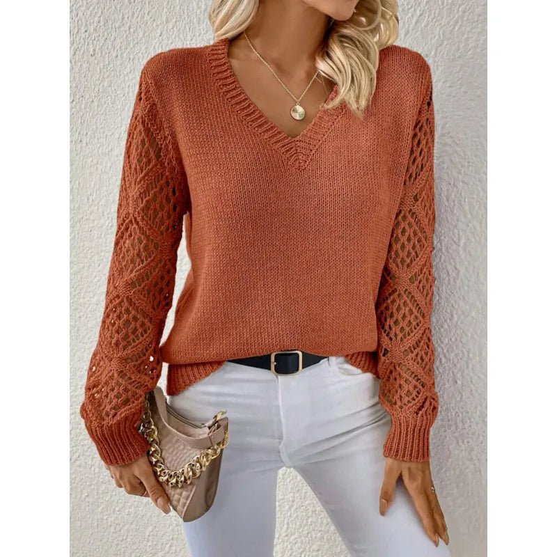 Uche | Women's Knit Vest | V-Neck Open Sleeve Casual