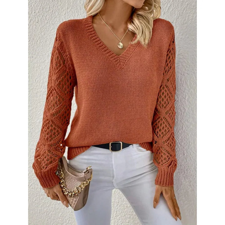 Uche | Women's Knit Vest | V-Neck Open Sleeve Casual