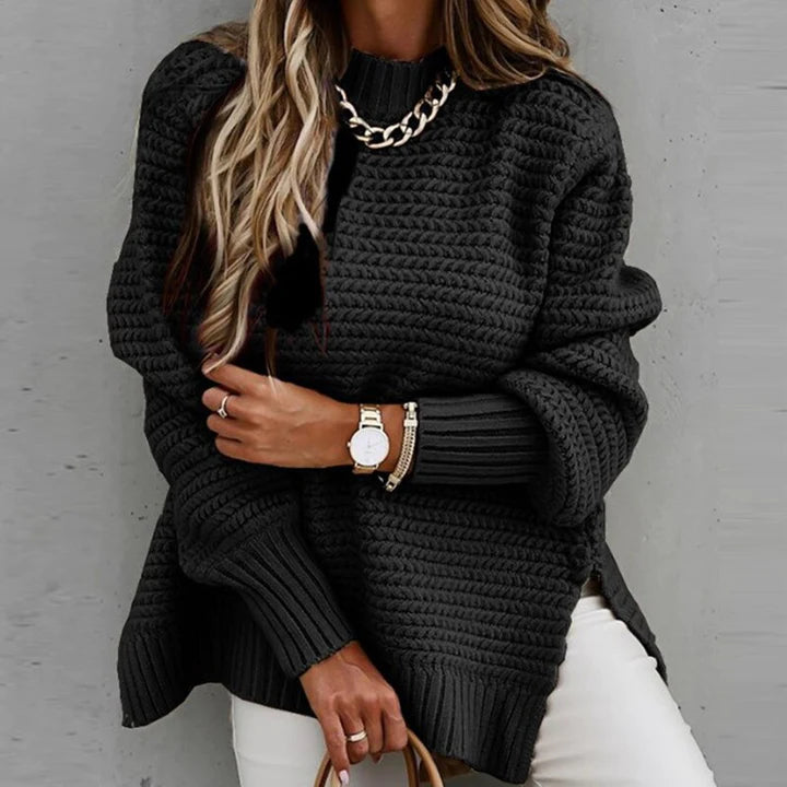 Rokhaya | Women's Knitted Jumper | Textured Long Casual