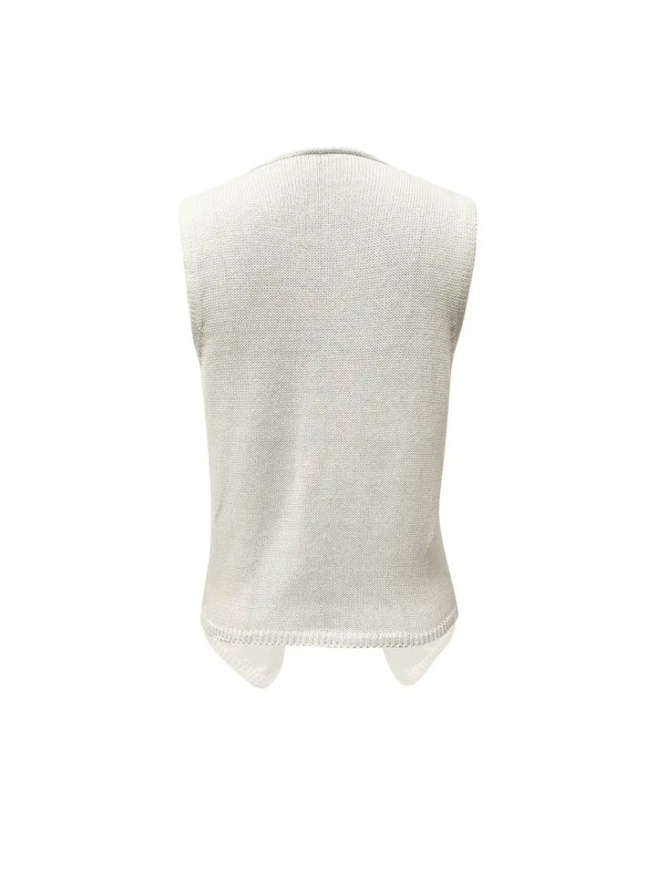 Bodicea | Women's Knitted Vest | Deep V Neck Sleeveless