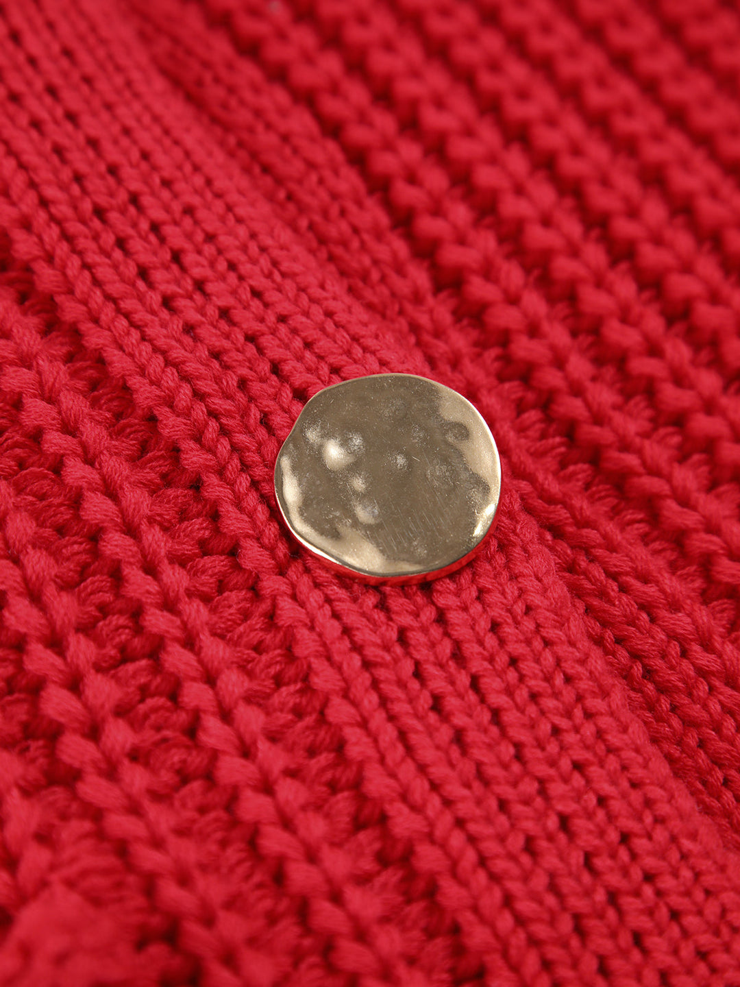 Osthryth | Women's Cropped Knitted Vest | Patch Pockets Button Front