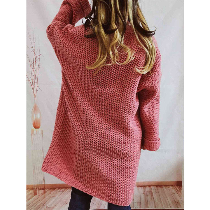 Kadiatou | Women's Long Knit Cardigan | Open Front Pockets