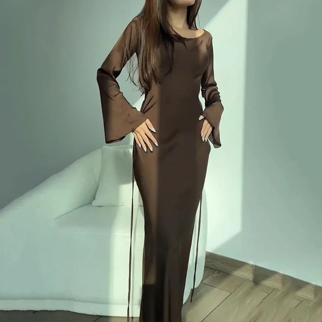 Xara | Women's Long Sleeve Formal Maxi Dress | Wedding Guest Evening