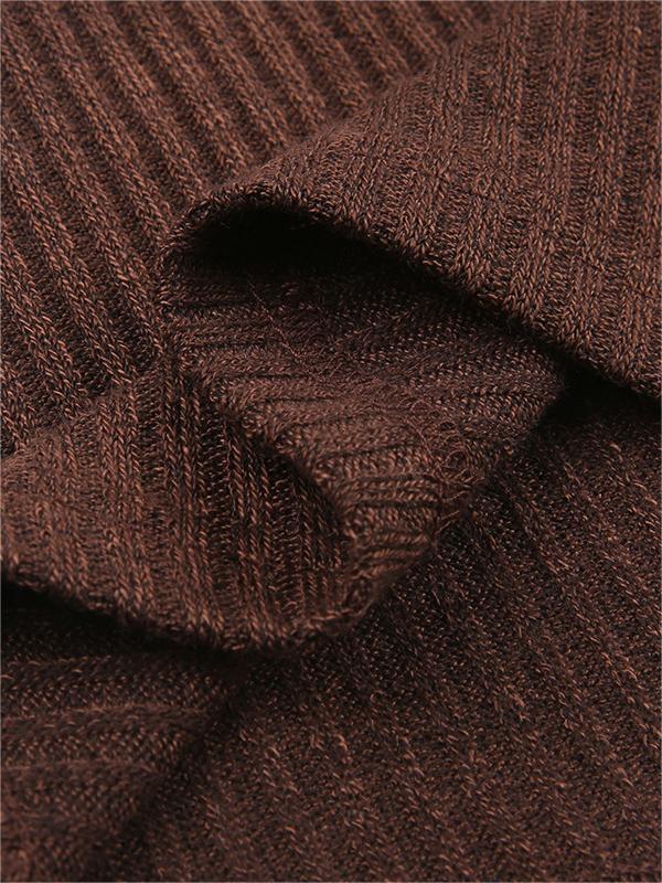 Gerlinde | Women's Ribbed Knit Long Sleeve Top | Button Front V Neck