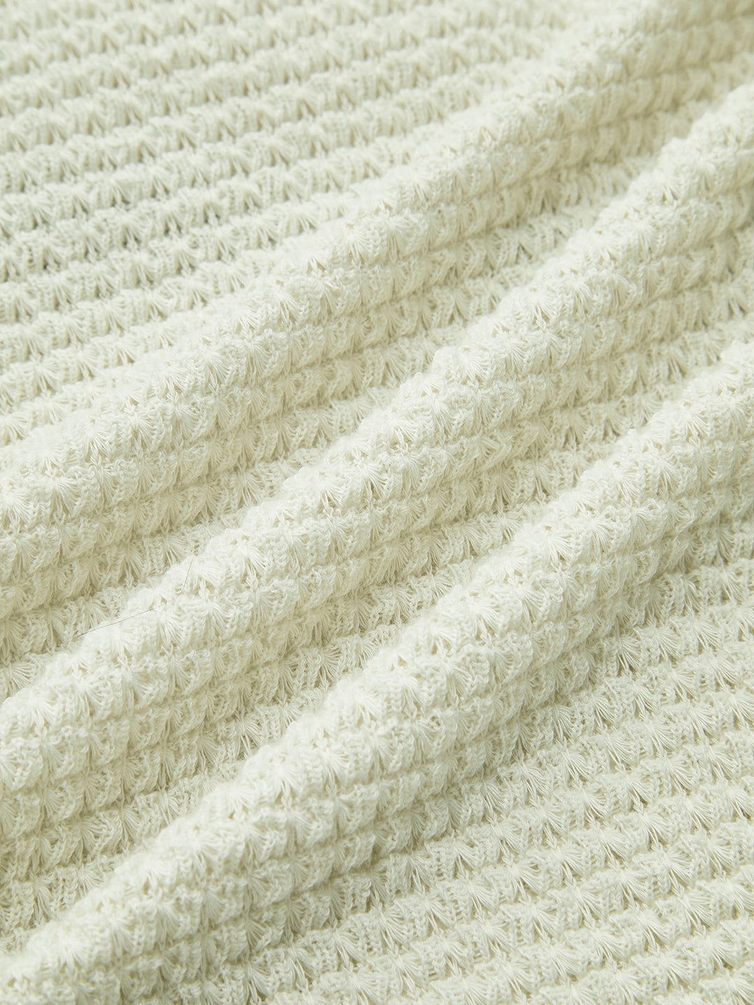 Leukippe | Women's Waffle Knit Long Sleeve Top | Crew Neck