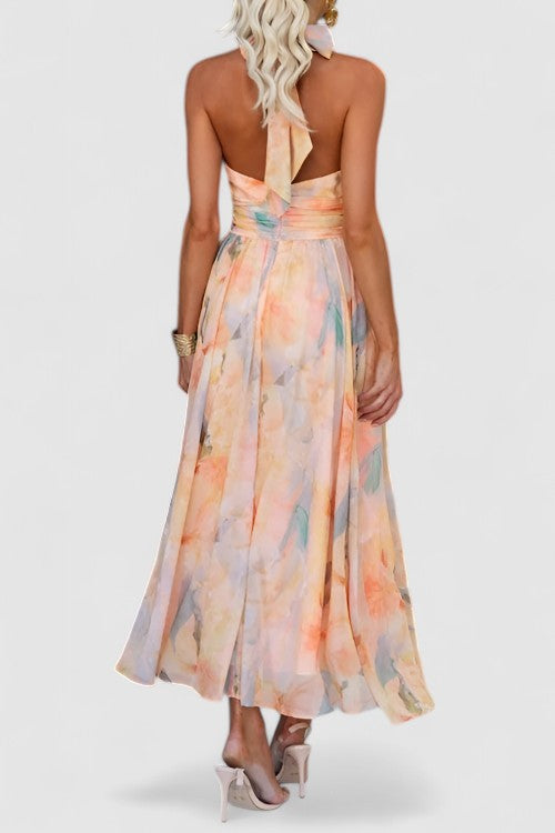 Women’s Maxi Dress Halter Neck Floral | Summer