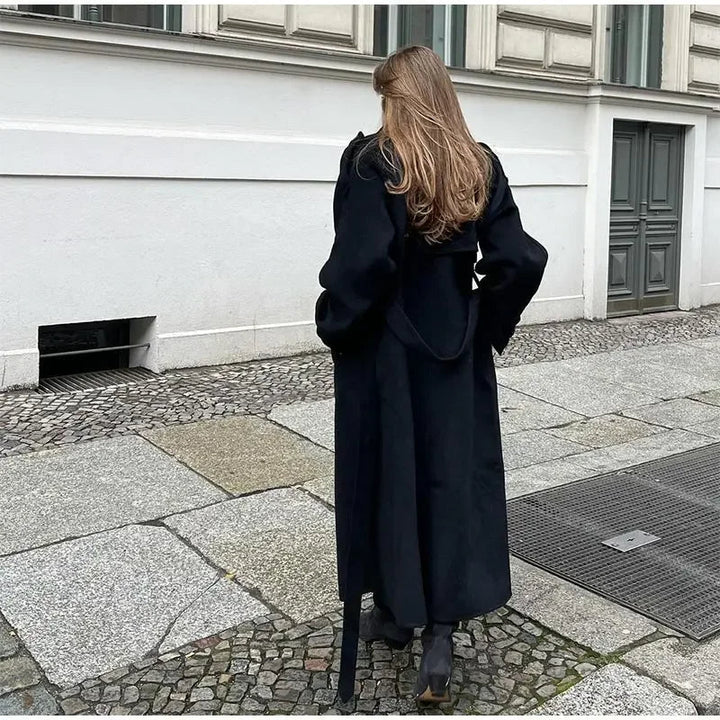 Grazyna | Women's Maxi Trench Coat | Belted Waist Oversized