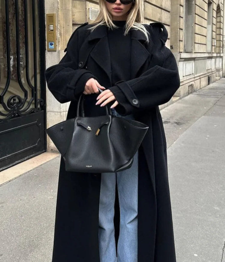 Grazyna | Women's Maxi Trench Coat | Belted Waist Oversized