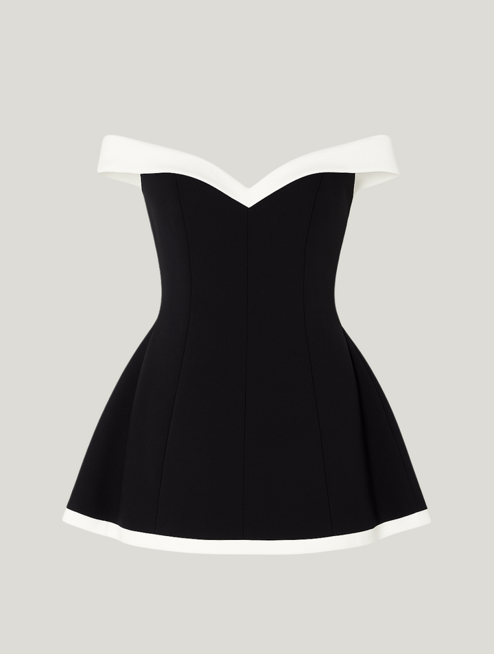 Women's Mini Dress Off Shoulder | Flared Skirt