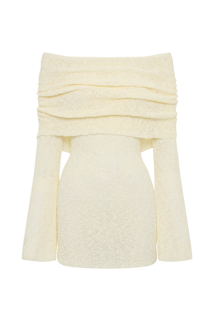 Lavinia | Women's Long Sleeve Mini Dress | Off Shoulder Party