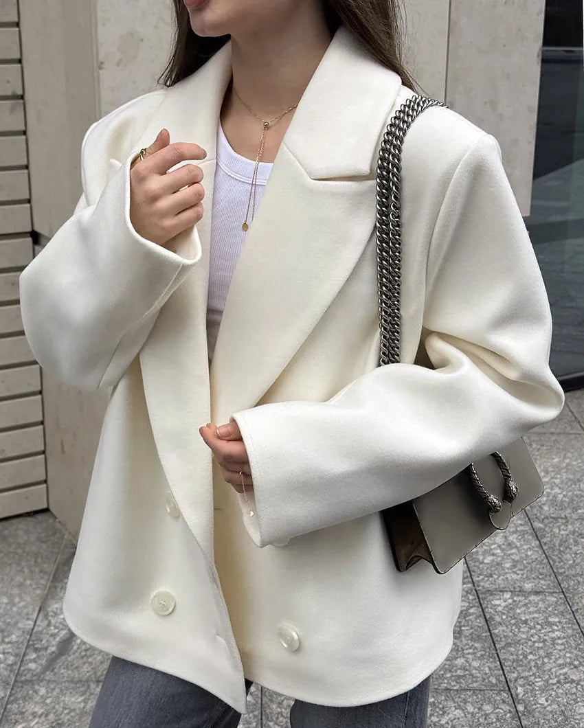 Maya | Women's Oversized Blazer | Double Breasted Peak Lapel