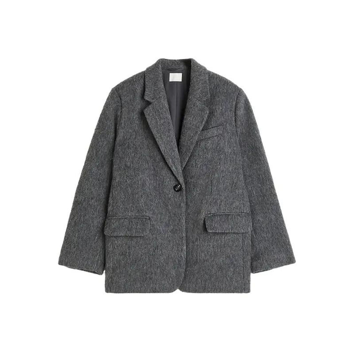 Rothlinde | Women's Oversized Blazer | Flap Pockets Notched Lapel