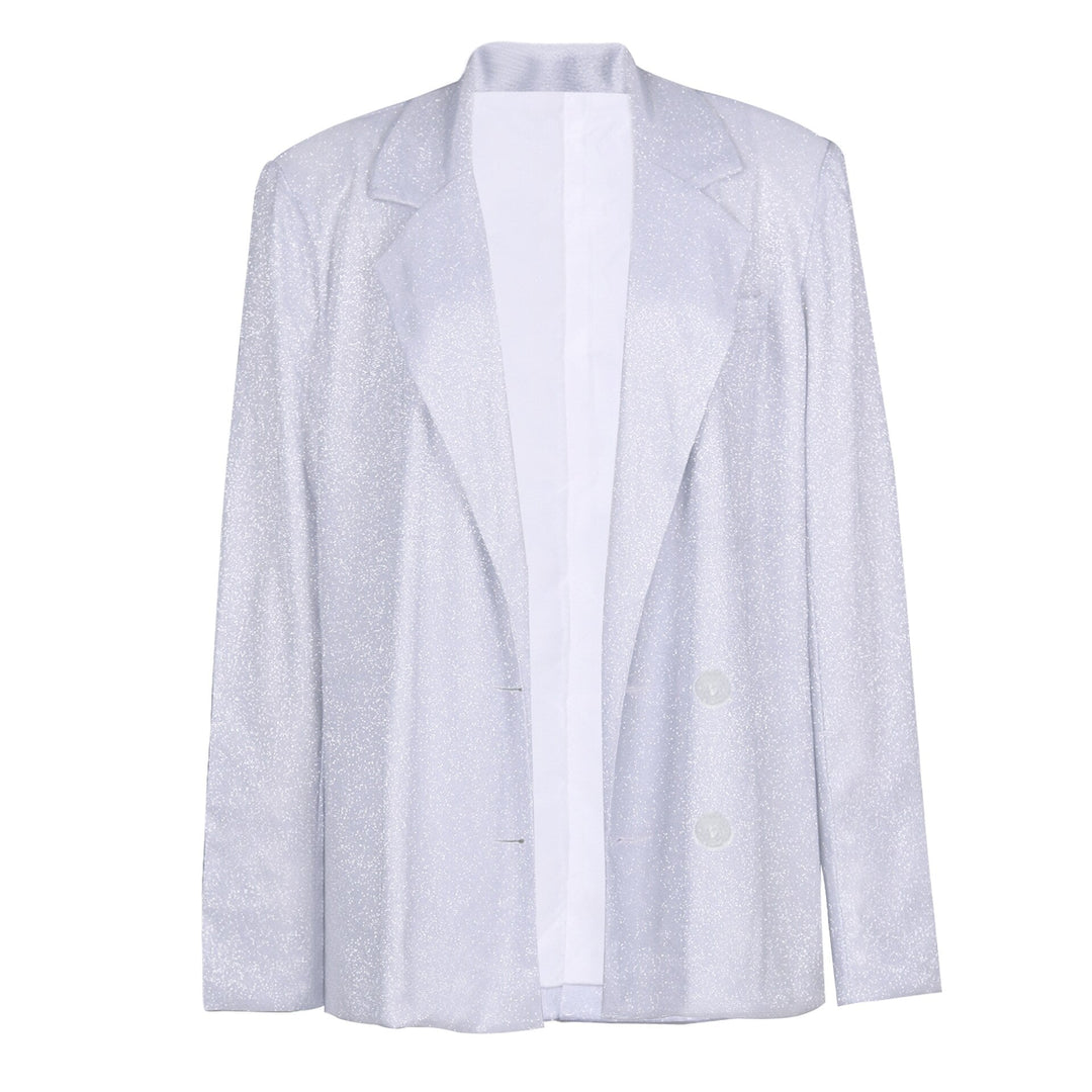 Nova | Women's Oversized Blazer | Glitter Finish Notched Lapel