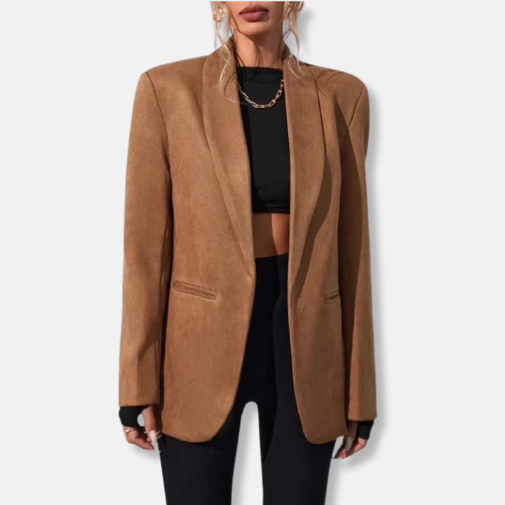 Pitane | Women's Oversized Blazer | Shawl Collar Open Front