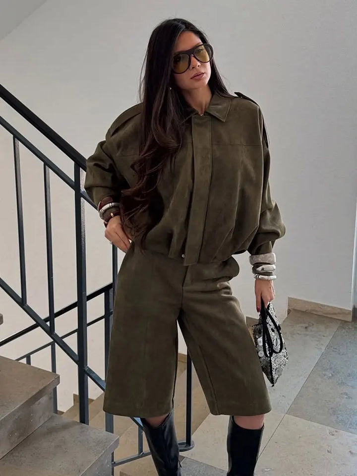 Rae | Women's Oversized Bomber Jacket | Drop Shoulder Collar