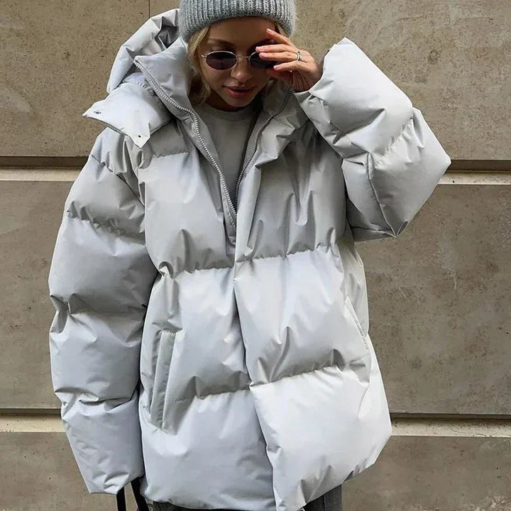 Mara | Women's Oversized Hooded Puffer Jacket | Zip Up