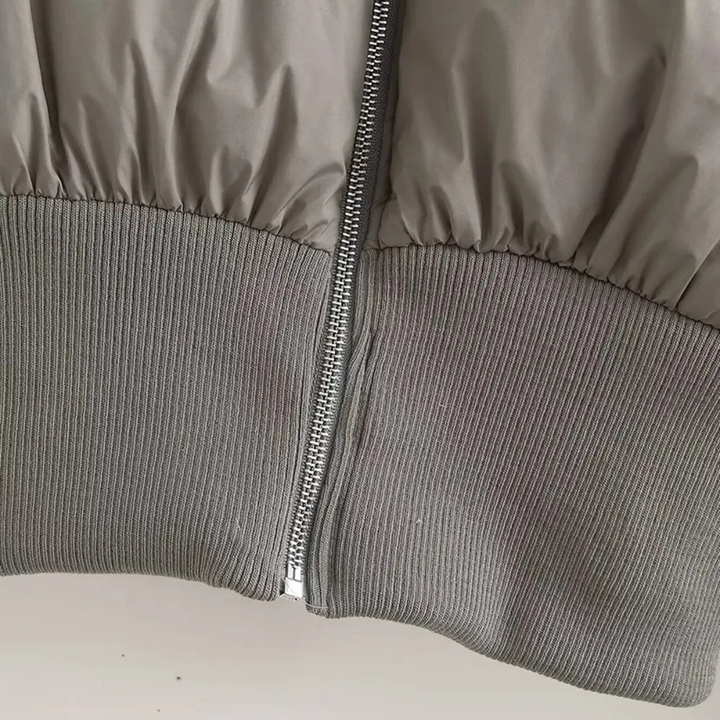 Mila | Women's Cropped Puffer Jacket | Stand Collar Zip Up