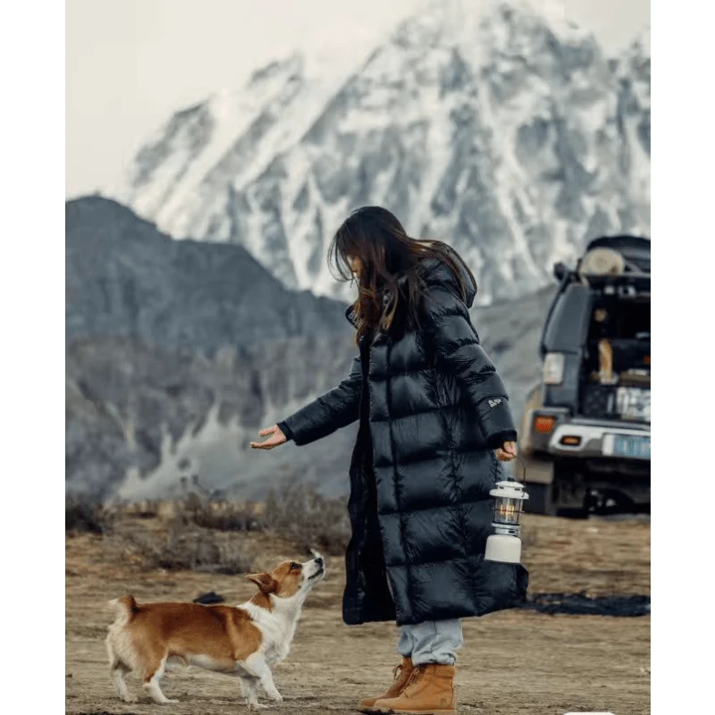 Urvashi | Women's Long Hooded Puffer Jacket | Full Zip Winter