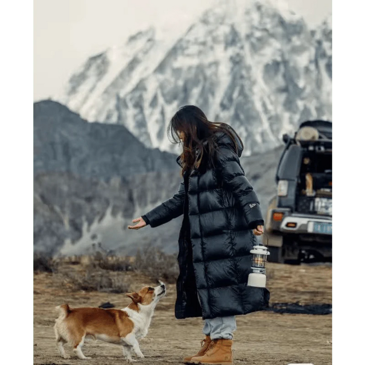 Urvashi | Women's Long Hooded Puffer Jacket | Full Zip Winter