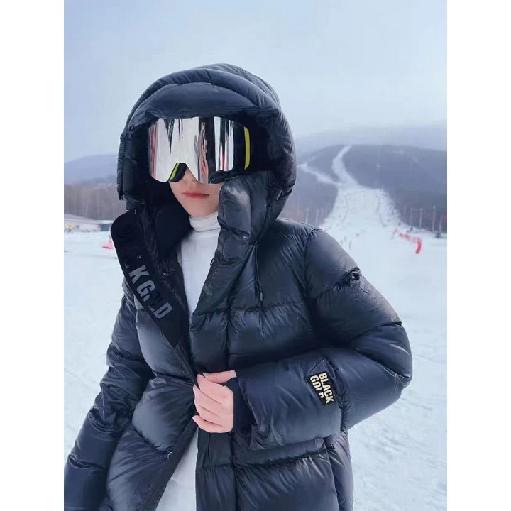 Urvashi | Women's Long Hooded Puffer Jacket | Full Zip Winter