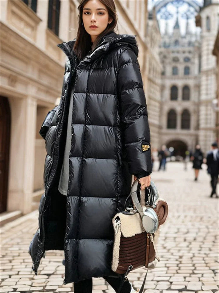 Urvashi | Women's Long Hooded Puffer Jacket | Full Zip Winter