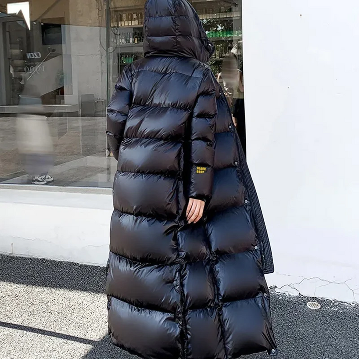 Urvashi | Women's Long Hooded Puffer Jacket | Full Zip Winter