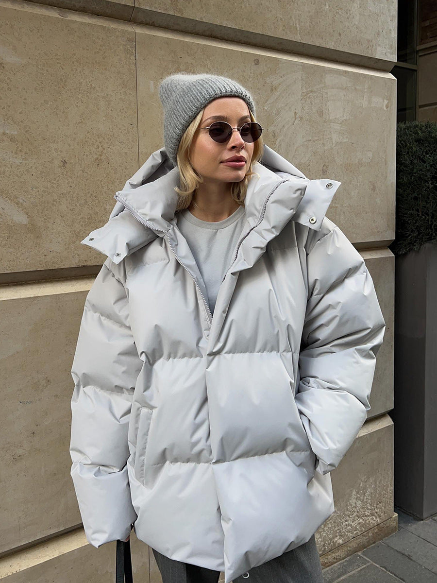 Skye | Women's Oversized Hooded Puffer Jacket | High Neck
