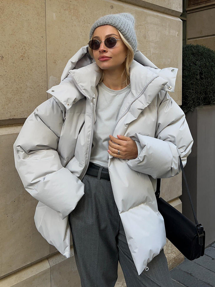 Skye | Women's Oversized Hooded Puffer Jacket | High Neck