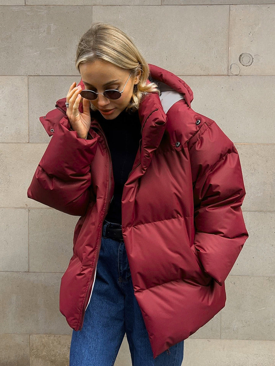 Skye | Women's Oversized Hooded Puffer Jacket | High Neck
