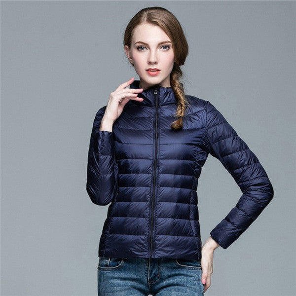 Modwenna | Women's Quilted Puffer Jacket | Stand Collar Zip Up