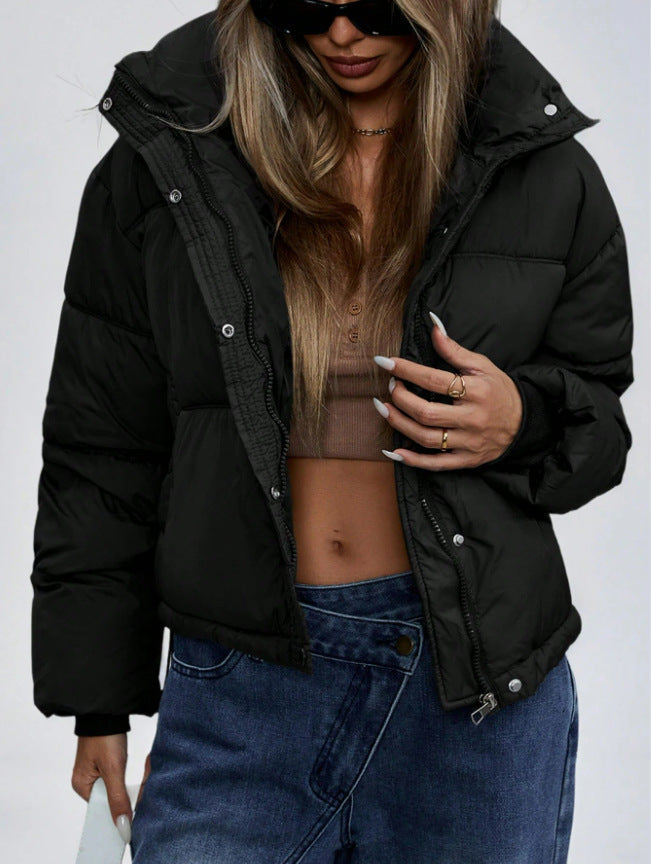 Suri | Women's Short Puffer Jacket | Stand Collar Zip Up