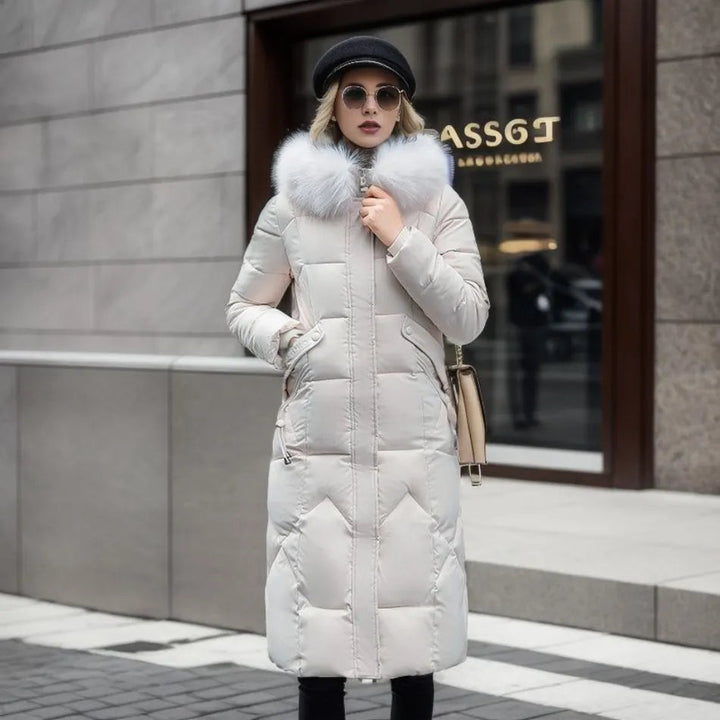 Gundrada | Women's Oversized Quilted Coat | Fur Hood Padded