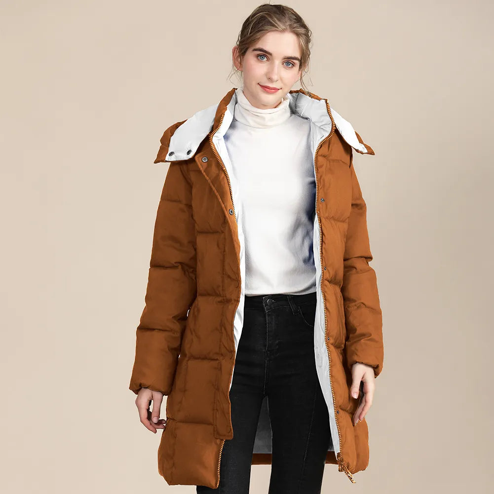 Eriko | Women's Long Quilted Puffer Jacket | Hooded