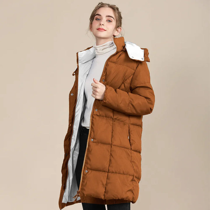 Eriko | Women's Long Quilted Puffer Jacket | Hooded