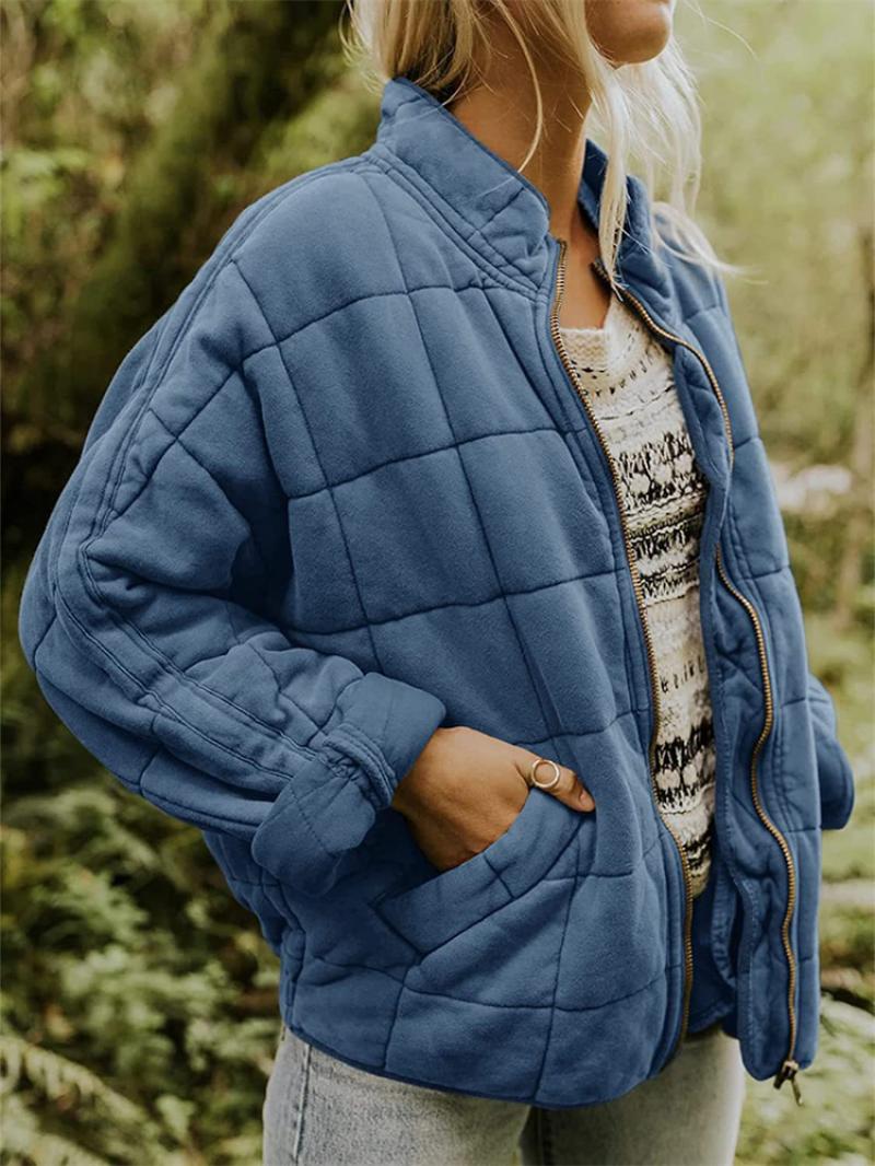 Lila | Women's Quilted Jacket | Zip Front Casual