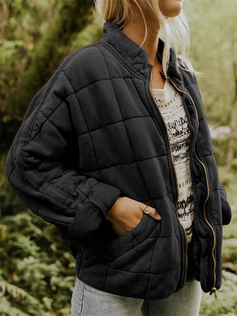 Lila | Women's Quilted Jacket | Zip Front Casual